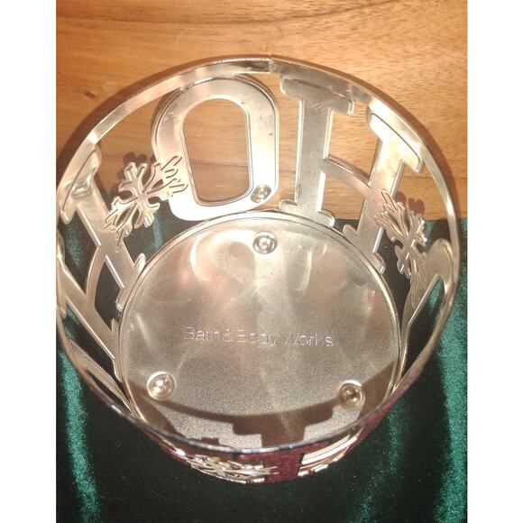 Bath & Body Works “HO HO HO” 3-Wick Candle Holder - Picture 2 of 3